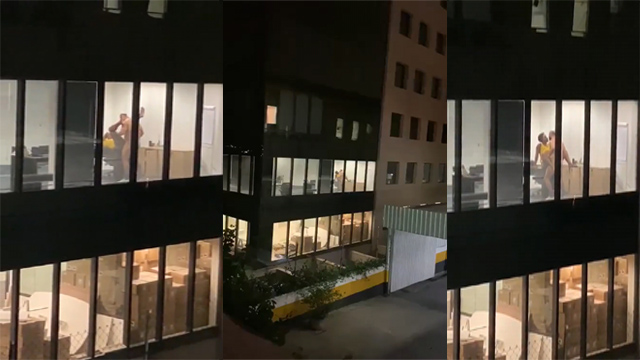 Bystanders Recording Boss – Fucking His Secretary – in the Office Building